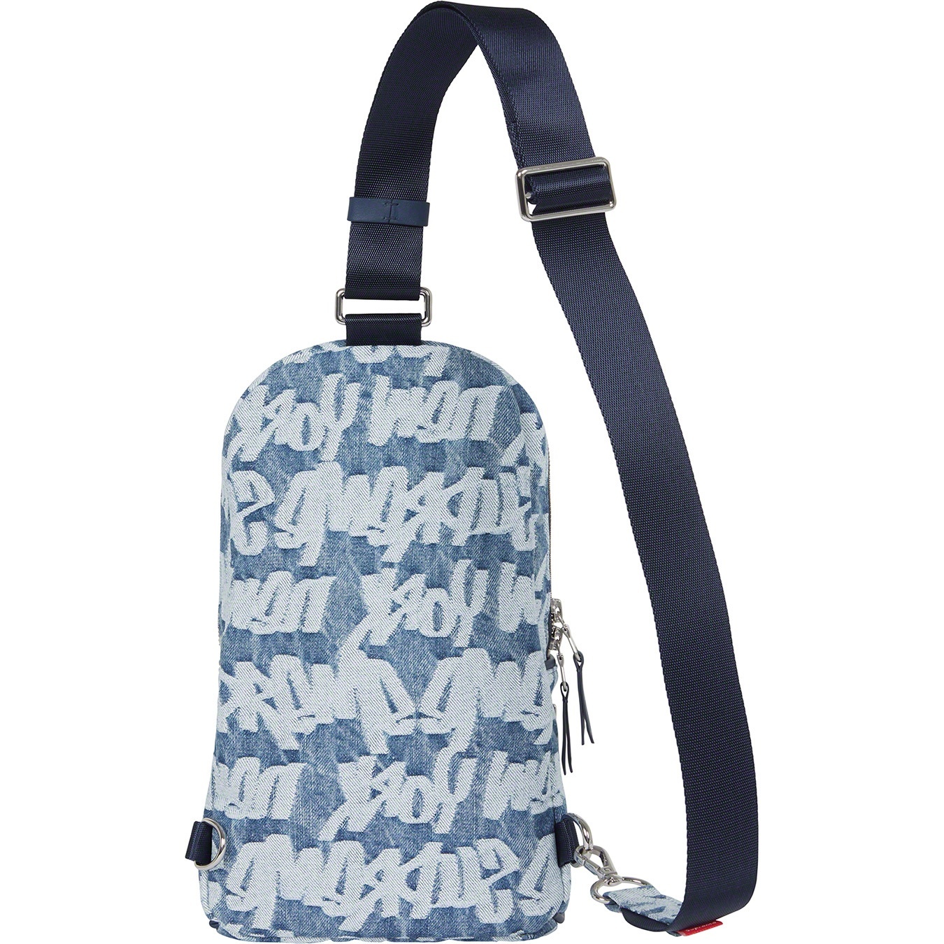 Fat Tip Jacquard Denim Sling Bag view 3